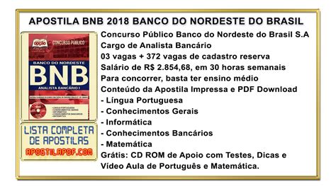 Apostila Bnb Pdf Gr Tis Braincp