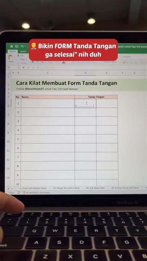 Cara Membuat Kolom Tanda Tangan Zigzag Otomatis Super Kilat Di