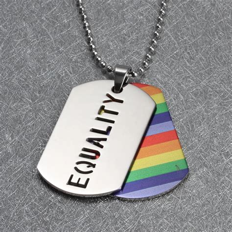 Aliexpress Buy Rainbow Gay Pride Pendant Polishing Equality Tag