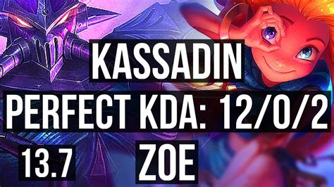 Kassadin Vs Zoe Mid Quadra Legendary Solo Kills