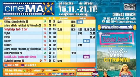 Aktu Lny Program Cinemax U Od Do Z Avy A Akcie V Oc Max