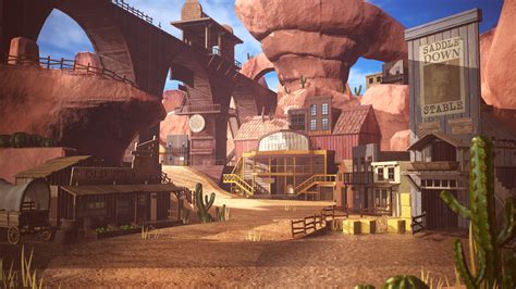 Artstation Wild West Game Environmentlevel Art Wombat