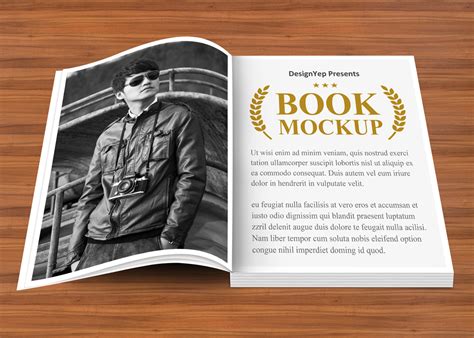 Free Open Book Mockup PSD :: Behance