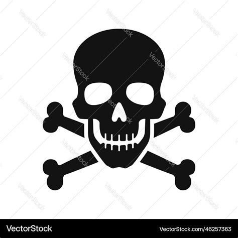 Classic skull and crossbones symbol Royalty Free Vector