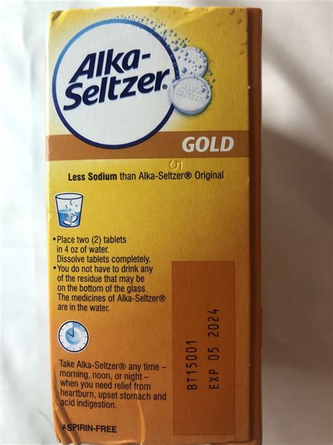 Alka Seltzer Effervescent Tablets Gold 36 Tabs EBay