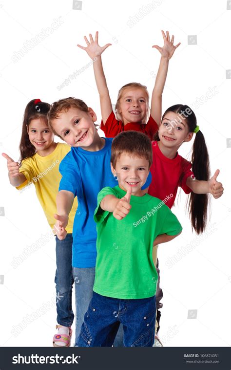 Group Happy Children Hands Thumbs Sign Stock Photo 106874051 Shutterstock