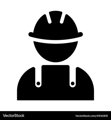 Construction Worker Icon Symbol For Your Design Vector Image