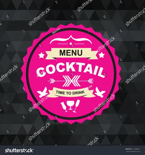 Cocktail Bar Menu Template Designvector Illustration Stock Vector Royalty Free 172328501