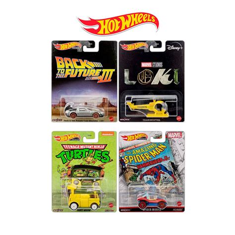 Set 4 Miniaturas Hot Wheels Premium Temáticos Counting Minis