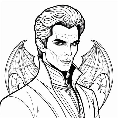 Colouring Page Black And White Vampire Stable Diffusion Online