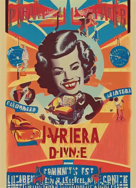 A 1940s Style State Fair Print Poster Design Digital Stable