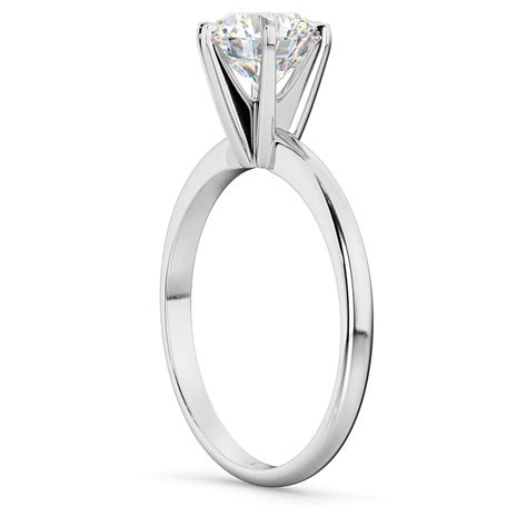 Six Prong K White Gold Solitaire Engagement Ring Setting Ur