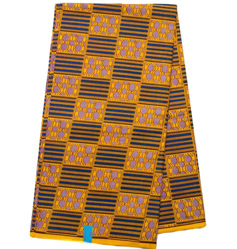 Gold and Blue Kente cloth /Kente fabric sold per yard/ Kente