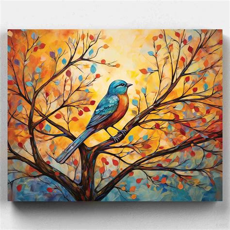 Eastern Bluebird Painting by Numbers: A Vibrant Artwork