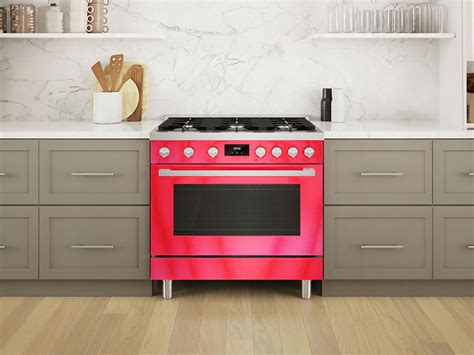 Rwraps™ Matte Chrome Pink Rose Oven Wraps Range Wraps