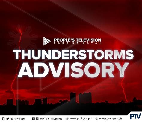 PTVph On Twitter NEWS UPDATE Naglabas Ng Thunderstrom Advisory Ang