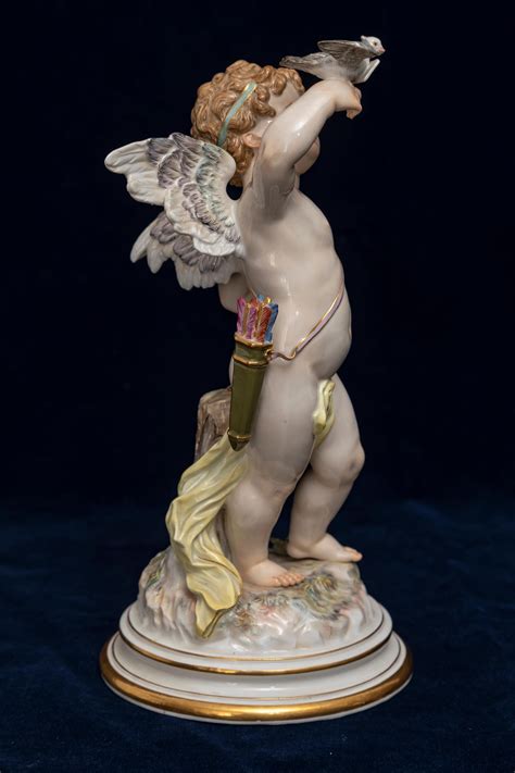 Meissen Porcelain Love Series Cupid Mailing A Love Letter With Love