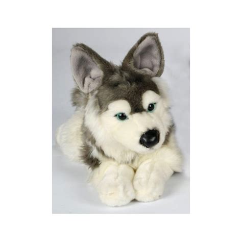 Peluche Chien Husky 31 Cm La Magie Des Automates