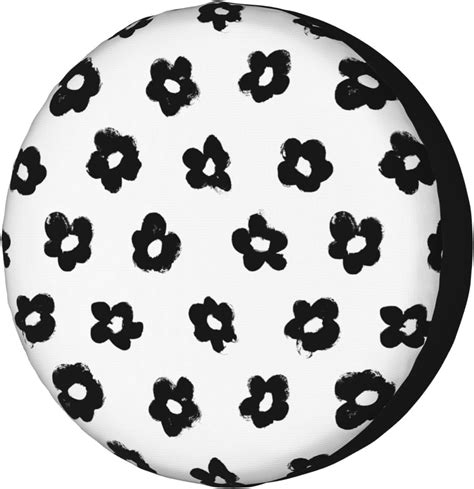 Zsthi Pink Daisy Flower Spare Tire Cover Dust Proof Wheel Tire Cover