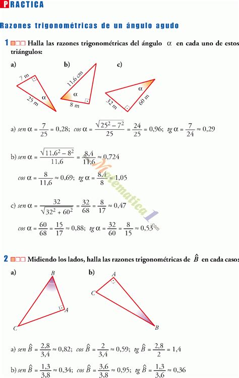 Trigonometria To De Secundaria Eso Ejercicios Resueltos