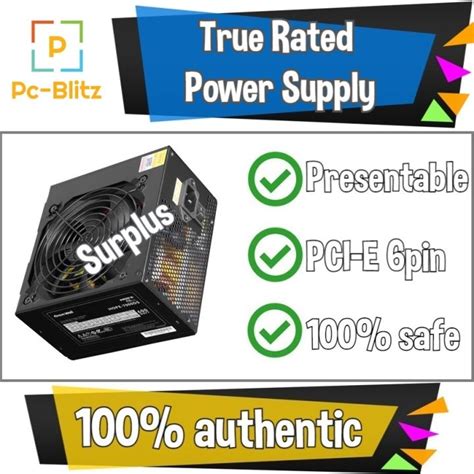 True Rated Power Supply 80 500w 600w With 6pin Surplus Assorted Brand