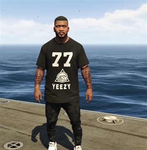 Yeezy Shirts For Franklin GTA5 Mods