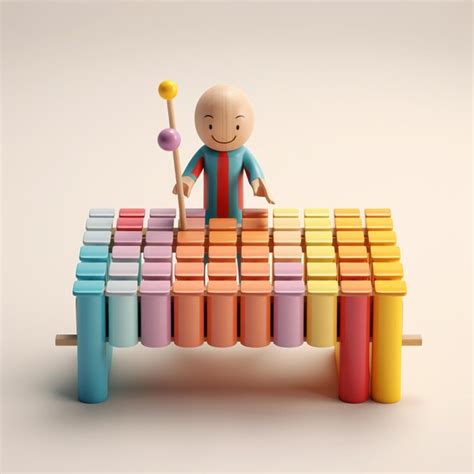 Premium Ai Image Cartoon Xylophone 3d