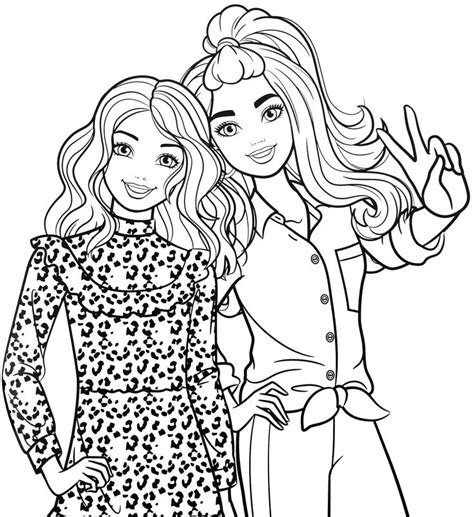 Printable Barbie Family Coloring Pages