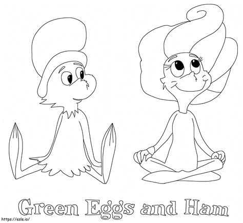 Green Eggs And Ham 4 Coloring Page