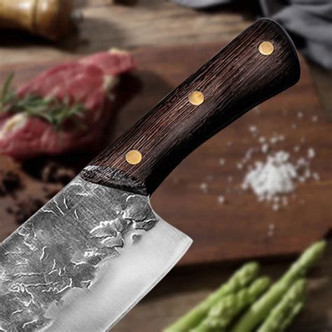 8 дюймовый кованый кухонный нож ручной работы Мясницкий Мясорубка ...