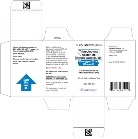 Triamcinolone Acetonide Injectable Suspension Usp Rx Only