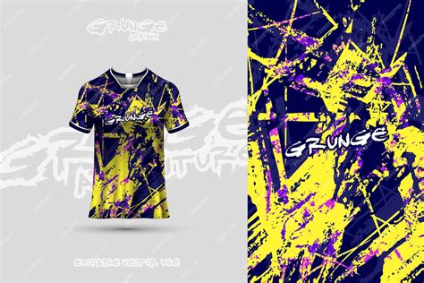 Premium Vector | Colorfull sports jersey and dark grunge background ...