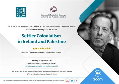 Rashid Khalidi Lectures On Settler Colonialism In Ireland And Palestine