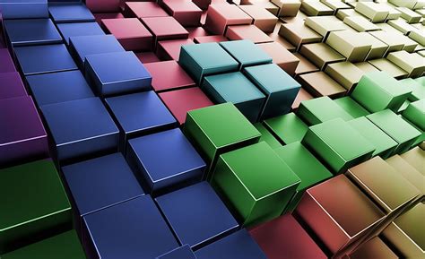 3d Colorful Cube Wallpaper