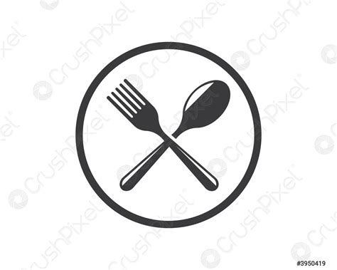 Fork,spoon logo vector illustration - stock vector 3950419 | Crushpixel