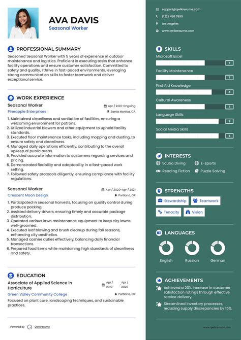 10+ Seasonal Worker Resume Samples & Templates for 2025