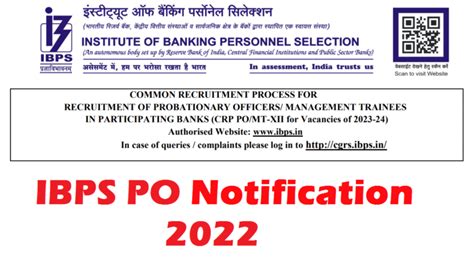 Ibps Po Notification 2022 How To Apply Eligibility Qualifications