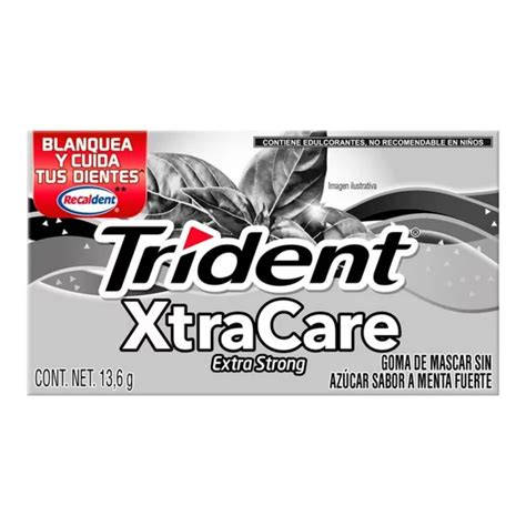 Chicles Trident Xtra Care Extra Strong 13 6 G Refresca Tu Aliento A Lo