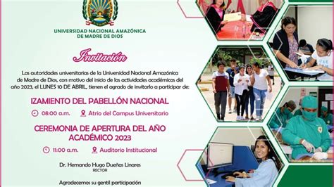 En ceremonia especial la UNAMAD inicia labores académicas Autoridades