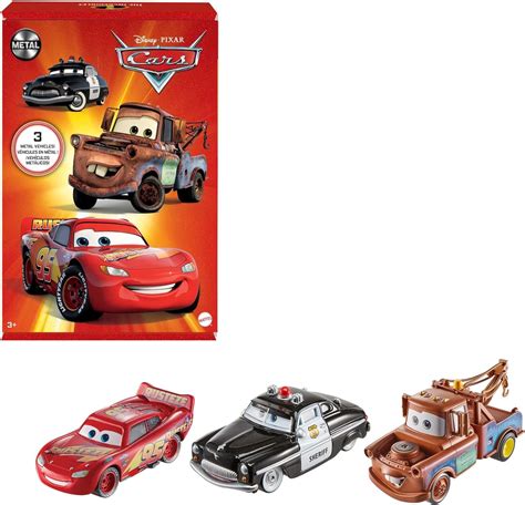 Amazon.com: Mattel Disney Pixar Cars Toys, Radiator Springs 3-Pack of ...