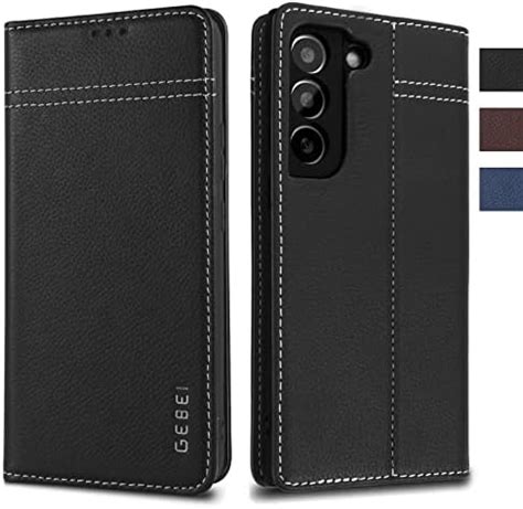 CaseMe Handyhülle für Samsung Galaxy S21 FE 5G Hülle Premium Leder