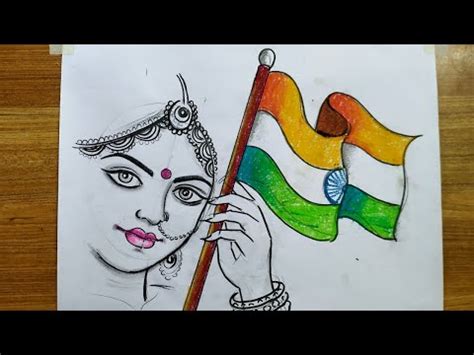 How To Draw Bharat Mata For Independence Day How To Draw Independence