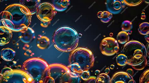 Premium Photo | BUBBLES ISOLATED ON BLACK BACKGROUND BUBBLES ISOLATED ...