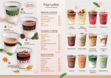 Harudot Chonburi Menu – NaNa Coffee Roasters