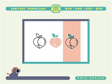 Peach Butt SVG Peach Bum Svg Peach Ass Svg Peach Svg Peach Sticker Svg