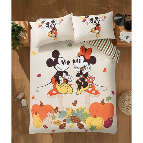 Disney Mickey And Minnie Toadstool Pumpkin Duvet Set Home George At Asda