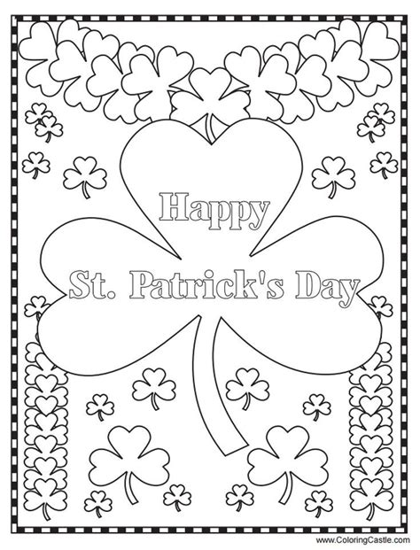 St Patrick S Day Free Printable Coloring Pages