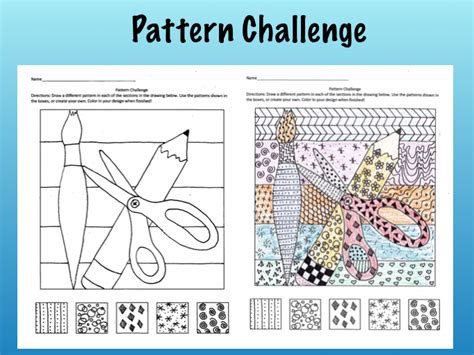 Art worksheet Pattern Challenge | Teaching Resources - Worksheets Library