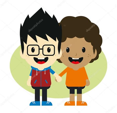 Personaggi Dei Cartoni Animati Gay Adorabile Vettoriali Stock Vectorfirst 58416559