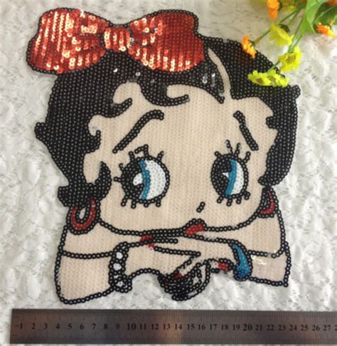 Cartoon Girl Sequined Applique Patchpaillette Patchsequins Etsy